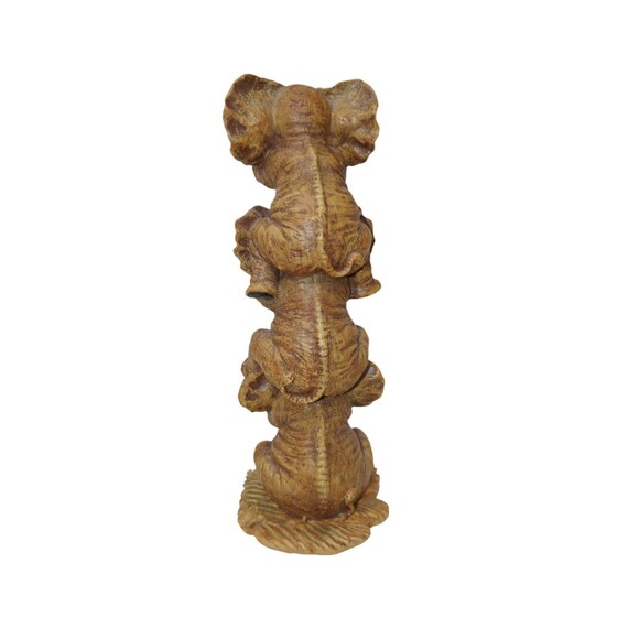 Design Toscano Hear No See No Speak No Evil Stacked Lucky Elephant Figurine - Picture 5 of 7